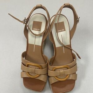 Dolce Vita Women's Brown Sandals with Gold Accent